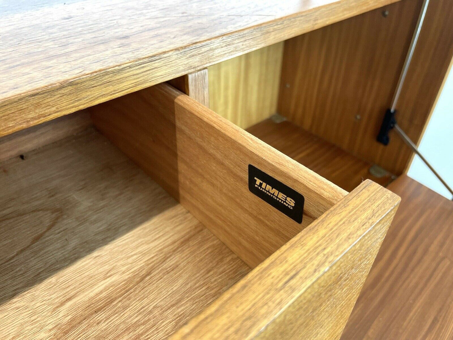 Interflex, Mid Century, Modular Teak and Formica Shelving Unit