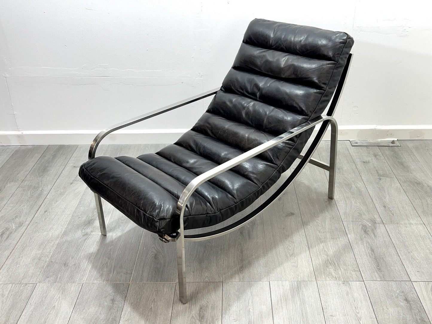 Halo Scott, Modern Leather and Chrome Accent / Lounge Chair for John Lewis