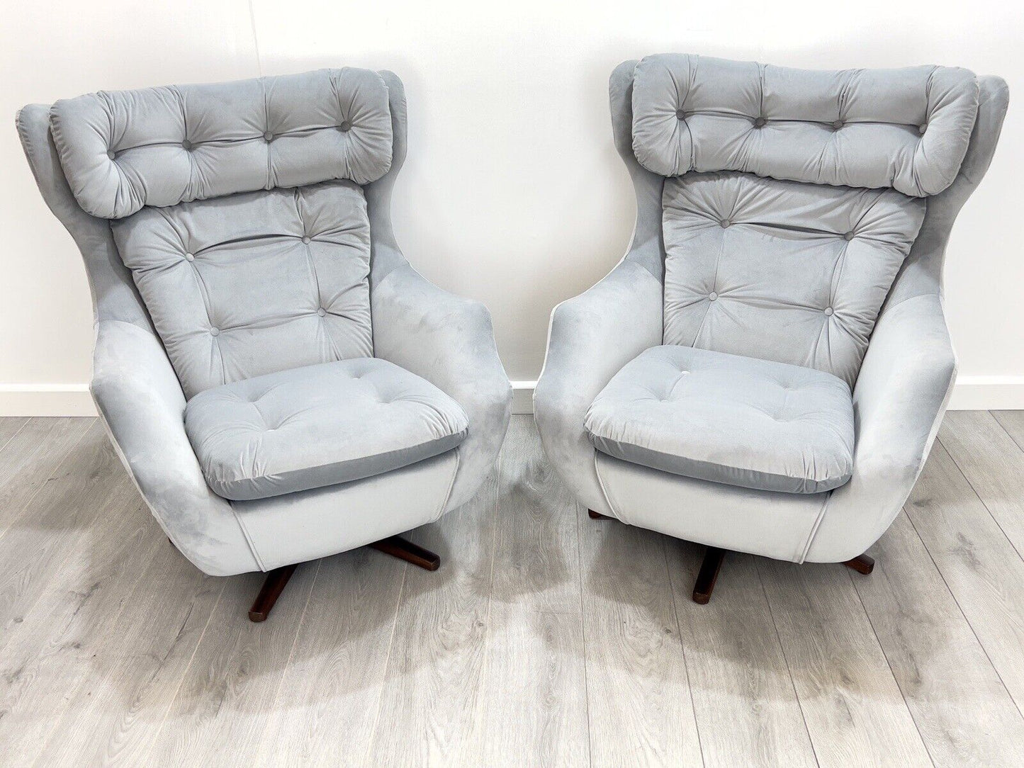 Pair of Parker Knoll Statesman, Mid Century Swivel Egg Chairs
