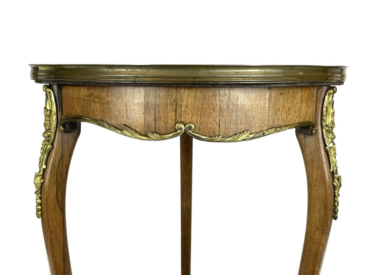 19th Century, French, Marble Top & Ormolu, Walnut Occasional Table