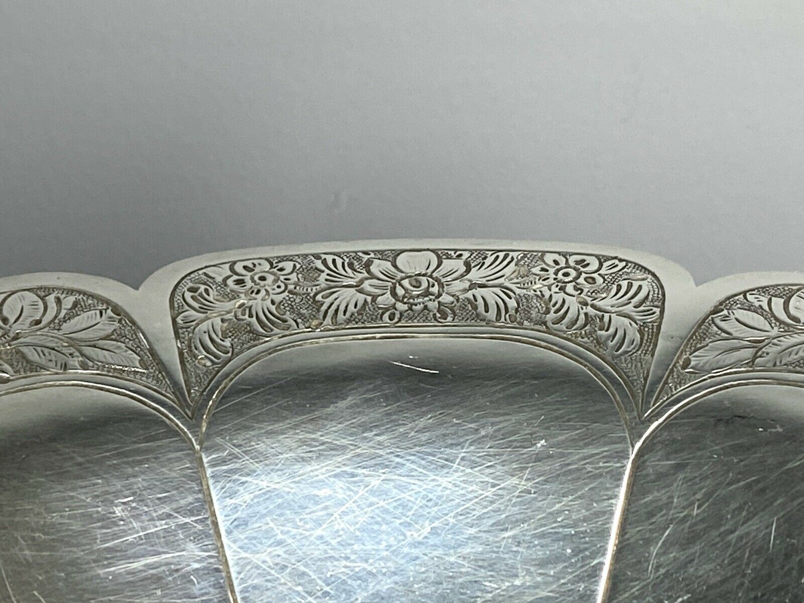 Georgian Engraved Silver Bowl By Samuel Strahan, London 1808