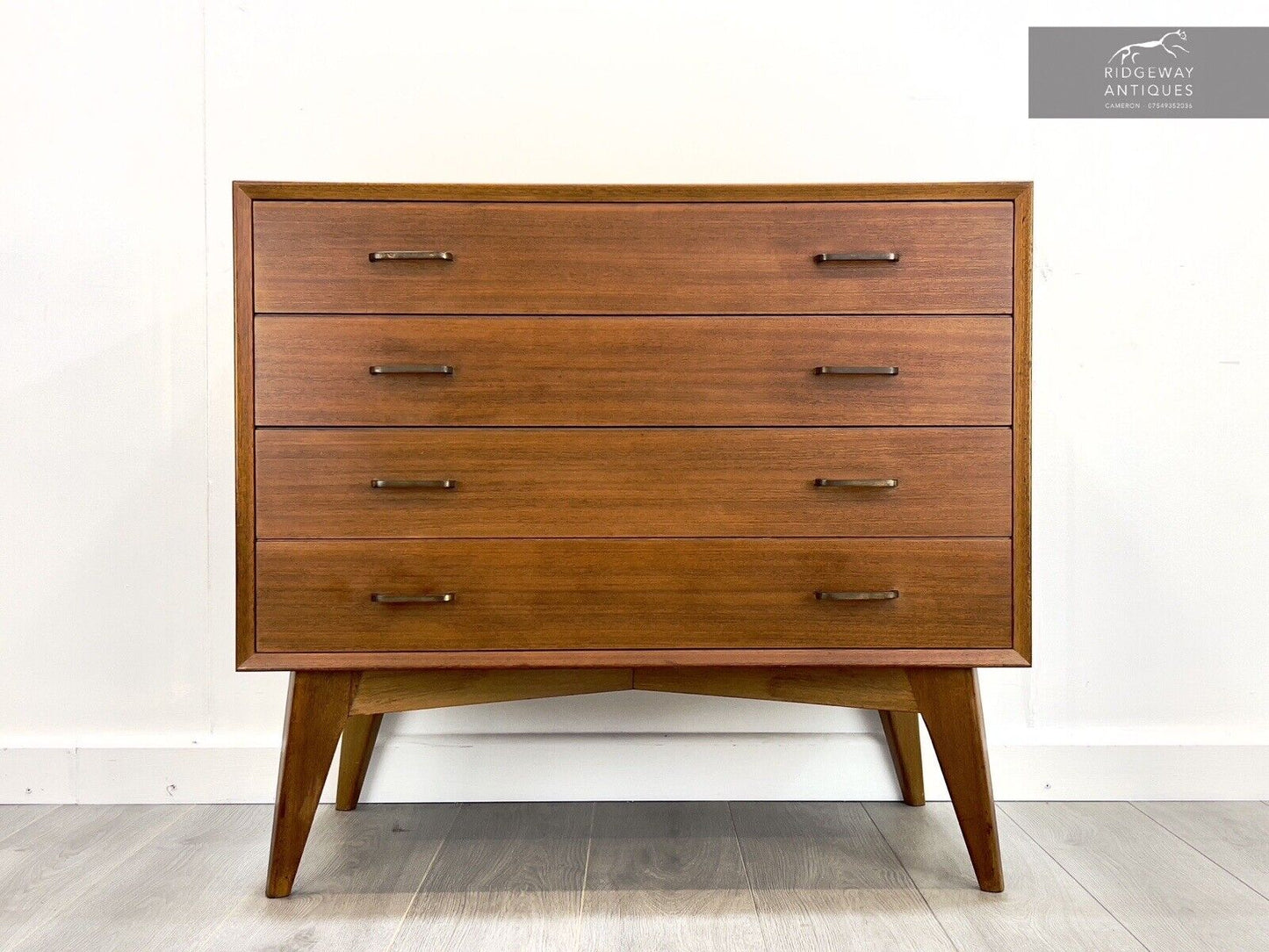 Mid Century Teak Chest of 4 Drawers