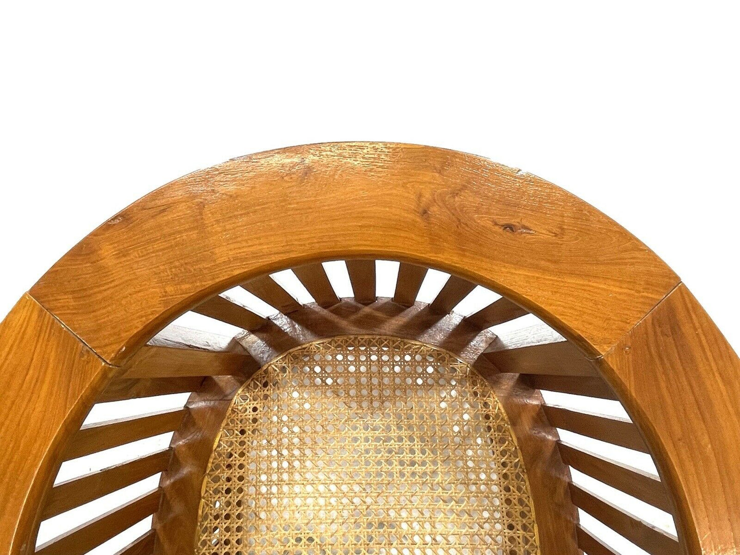 Arts And Crafts, Oak And Cane Barrel Chair
