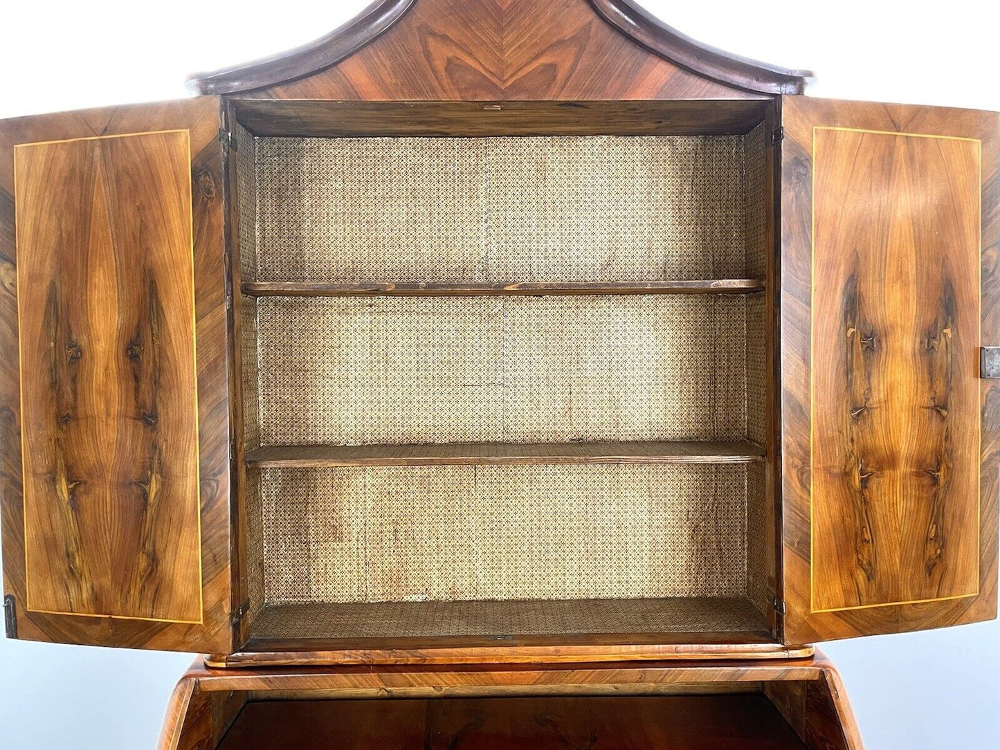 18th Century, Dutch Inlaid / Marquetry, Walnut Bookcase Bureau