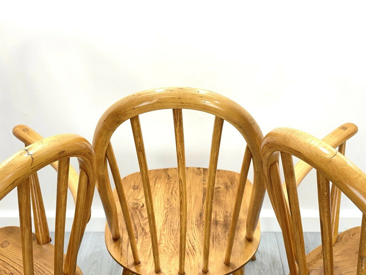 Ercol Quaker 365 & 365a, Set Of 3 Retro Dining Chairs