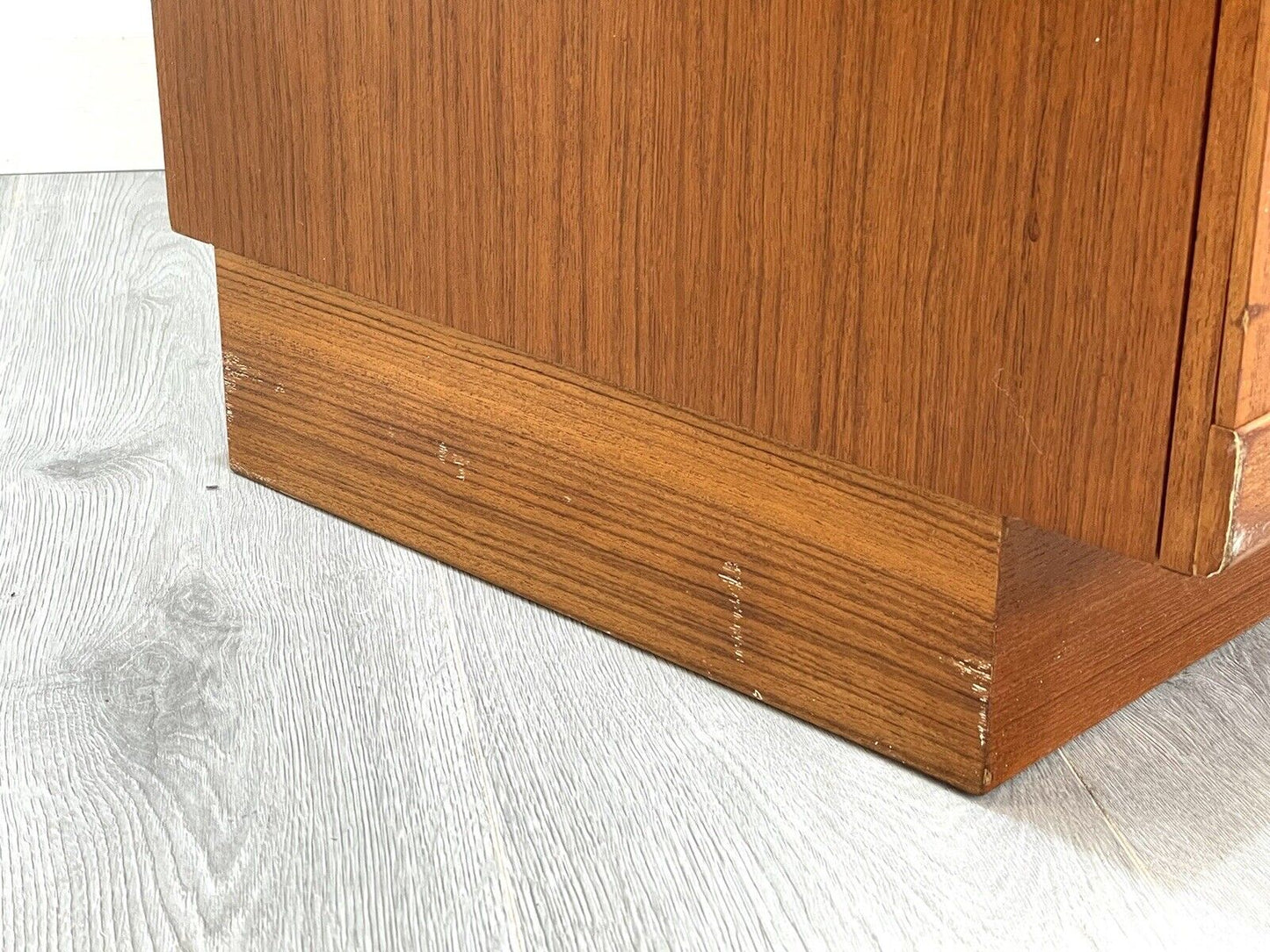 A Rare G Plan Herringbone, Teak and Glass Illuminated Bookcase / Display Cabinet