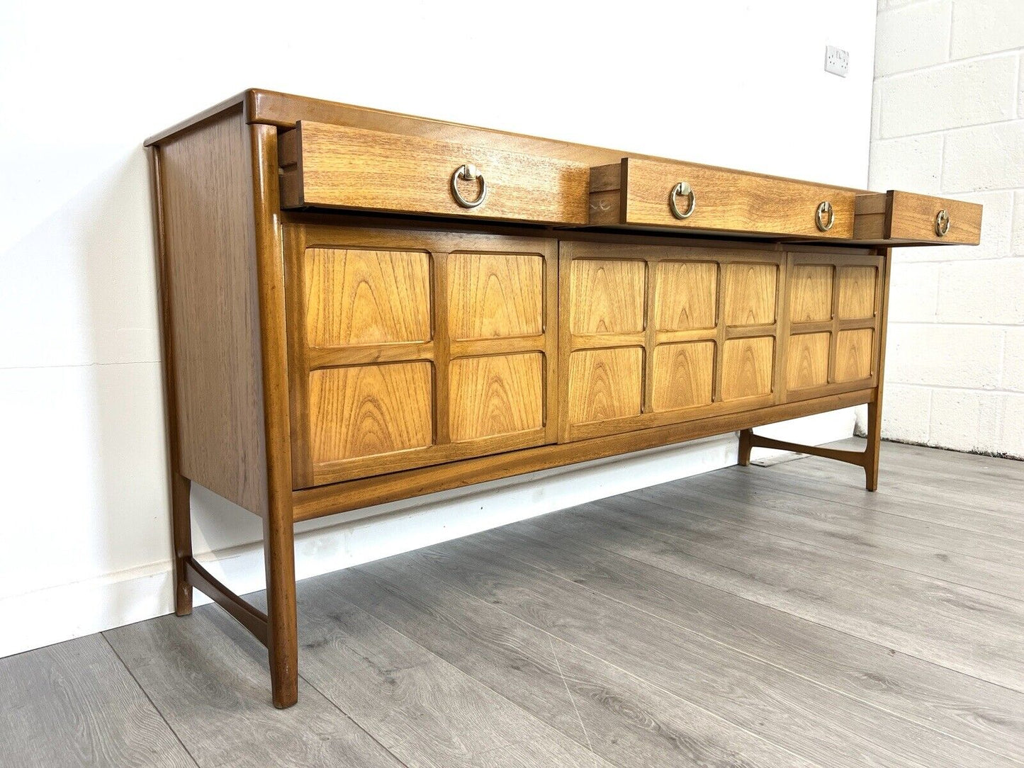 Nathan Squares, Teak Mid Century Sideboard