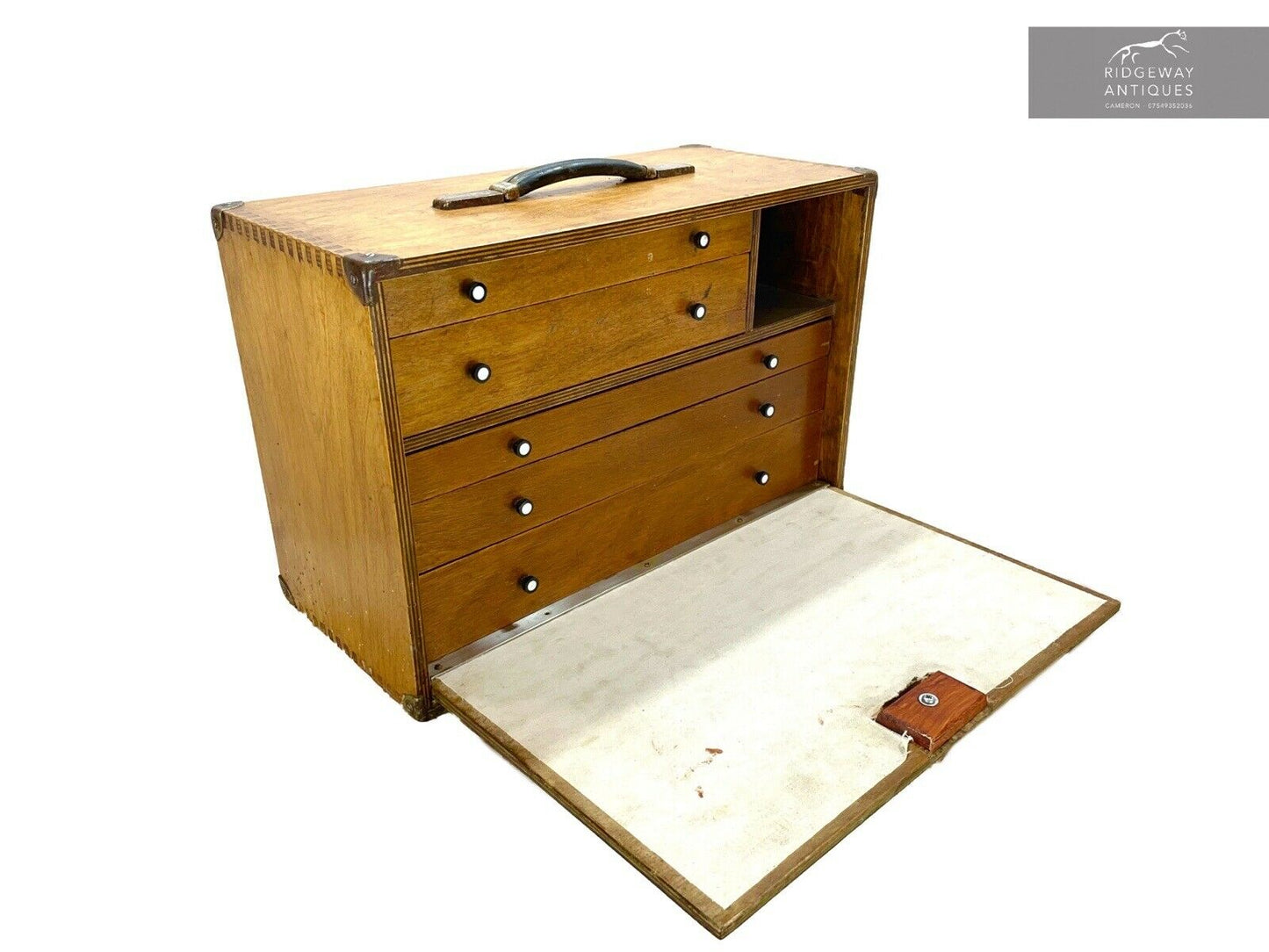 Vintage, Oak Engineers Tool Chest / Box