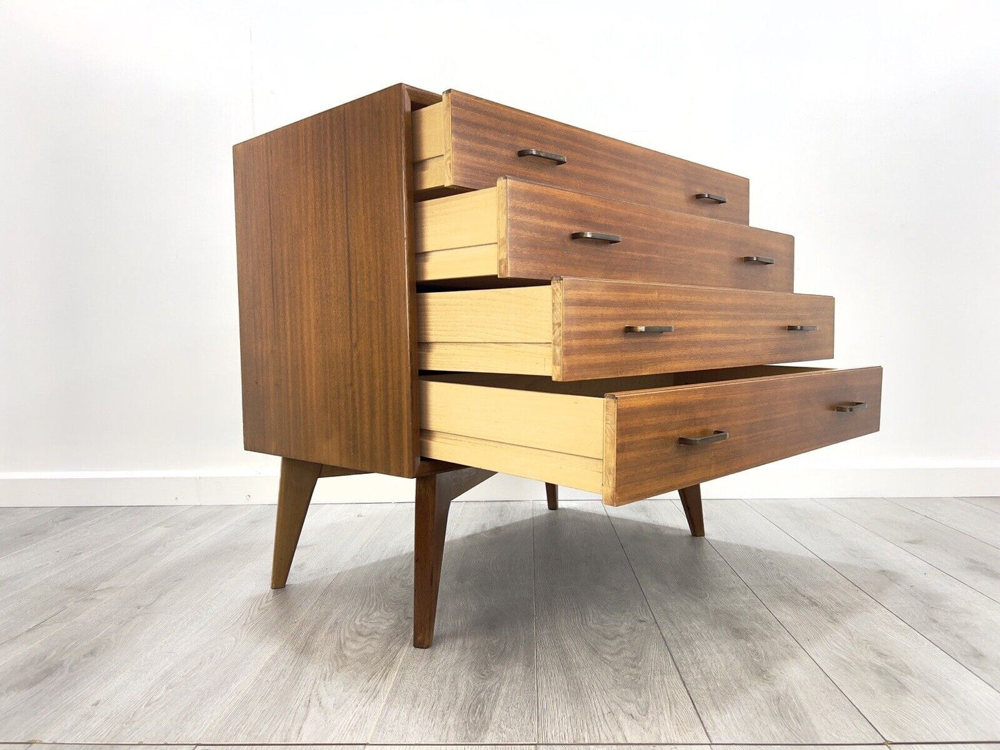 Mid Century Teak Chest of 4 Drawers
