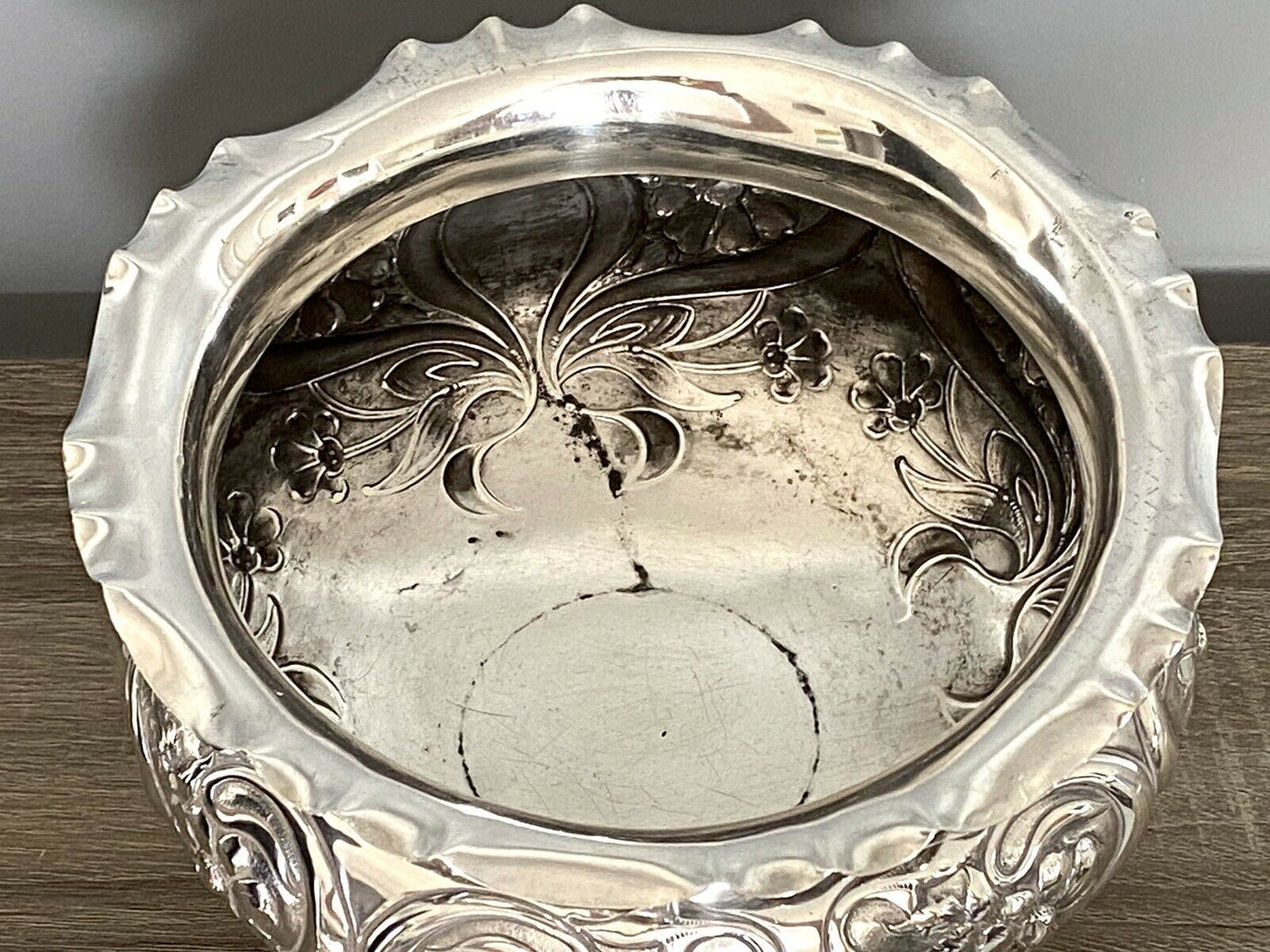 Large Art Noveau Silver Bowl By Cooper Brothers & Sons, Sheffield 1903