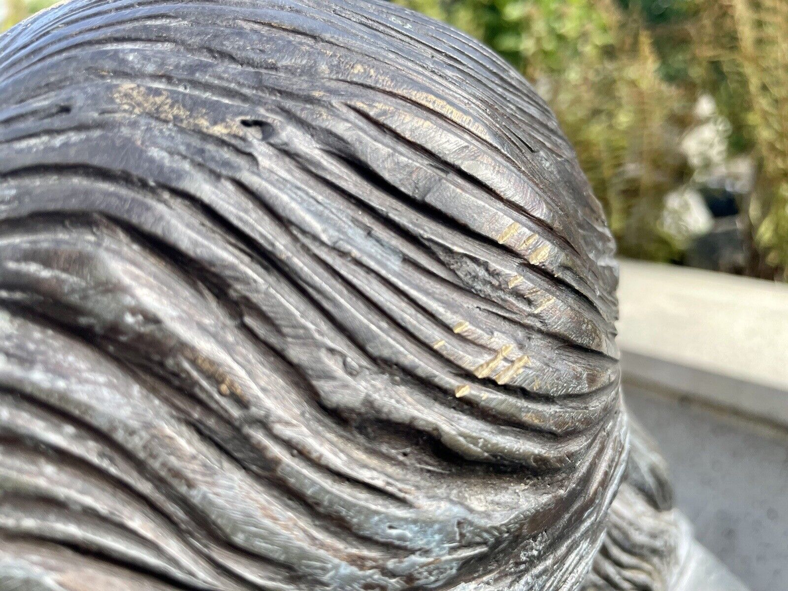 Bronzed Garden Statue of a Young Girl, Sitting Reading a Book