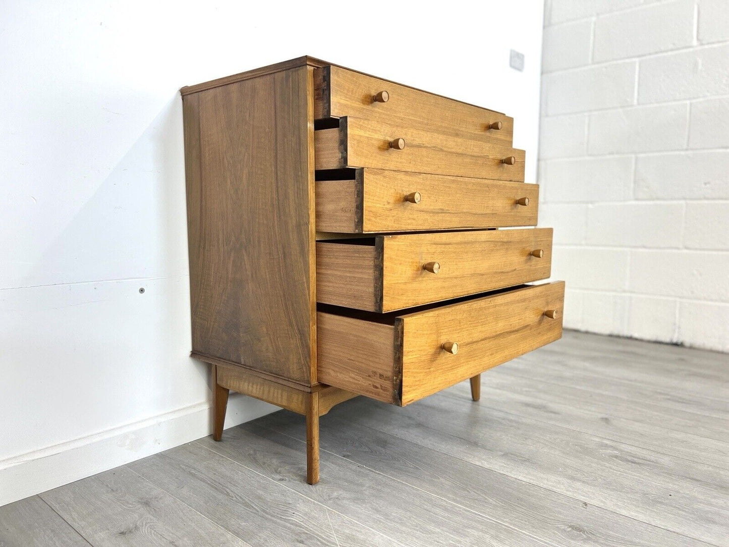 Alfred Cox, Vintage Walnut Chest of Drawers