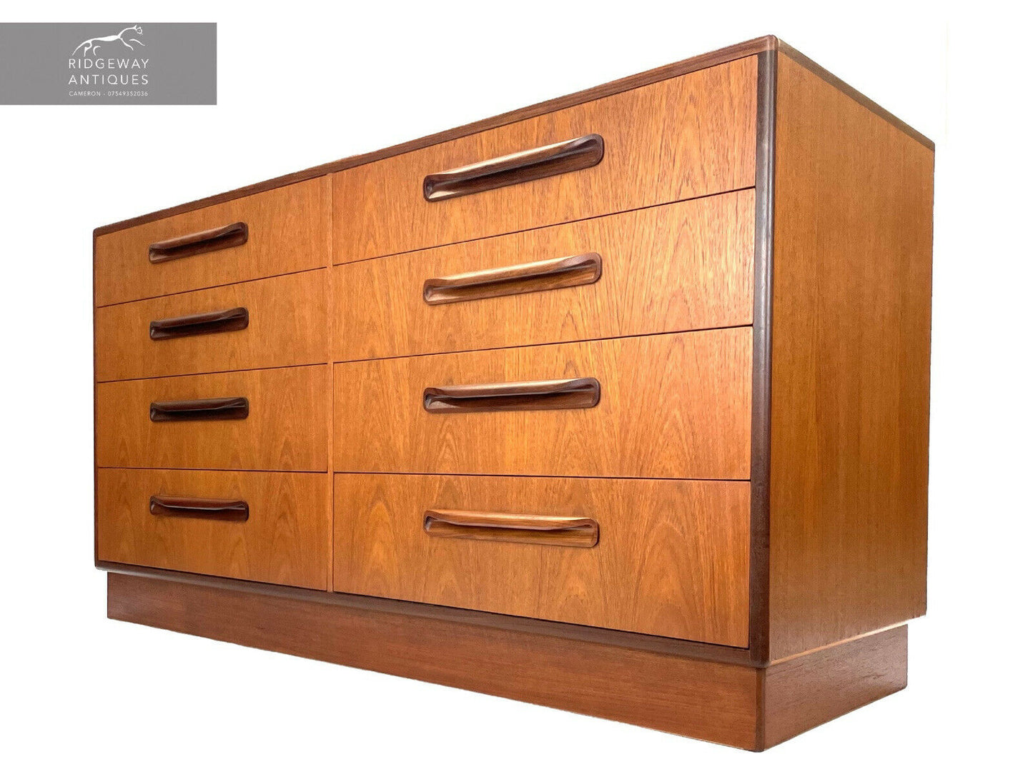 Retro, G Plan Fresco, 8 Drawer, Teak Chest of Drawers