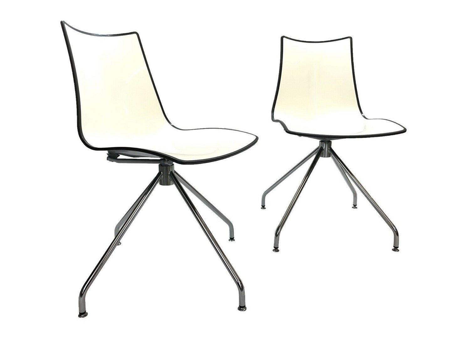 Scab Zebra, Revolving Dining Chairs And Associated Table