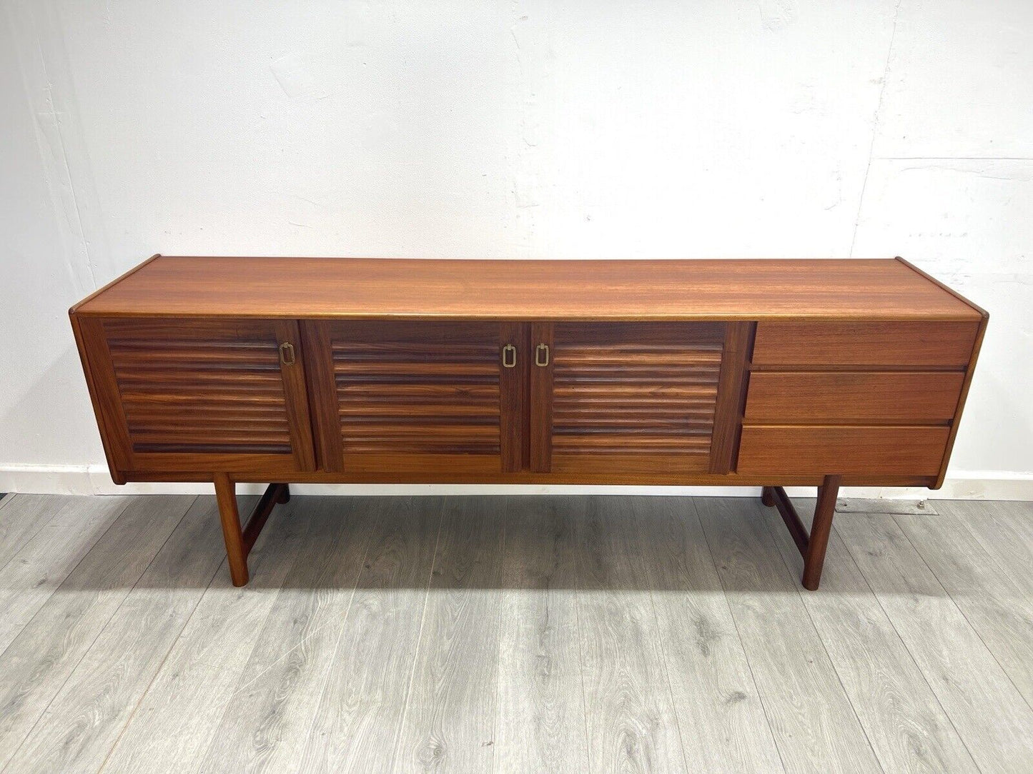 Mcintosh Of Kirkcaldy, Mid Century Teak, Louvred Door Sideboard