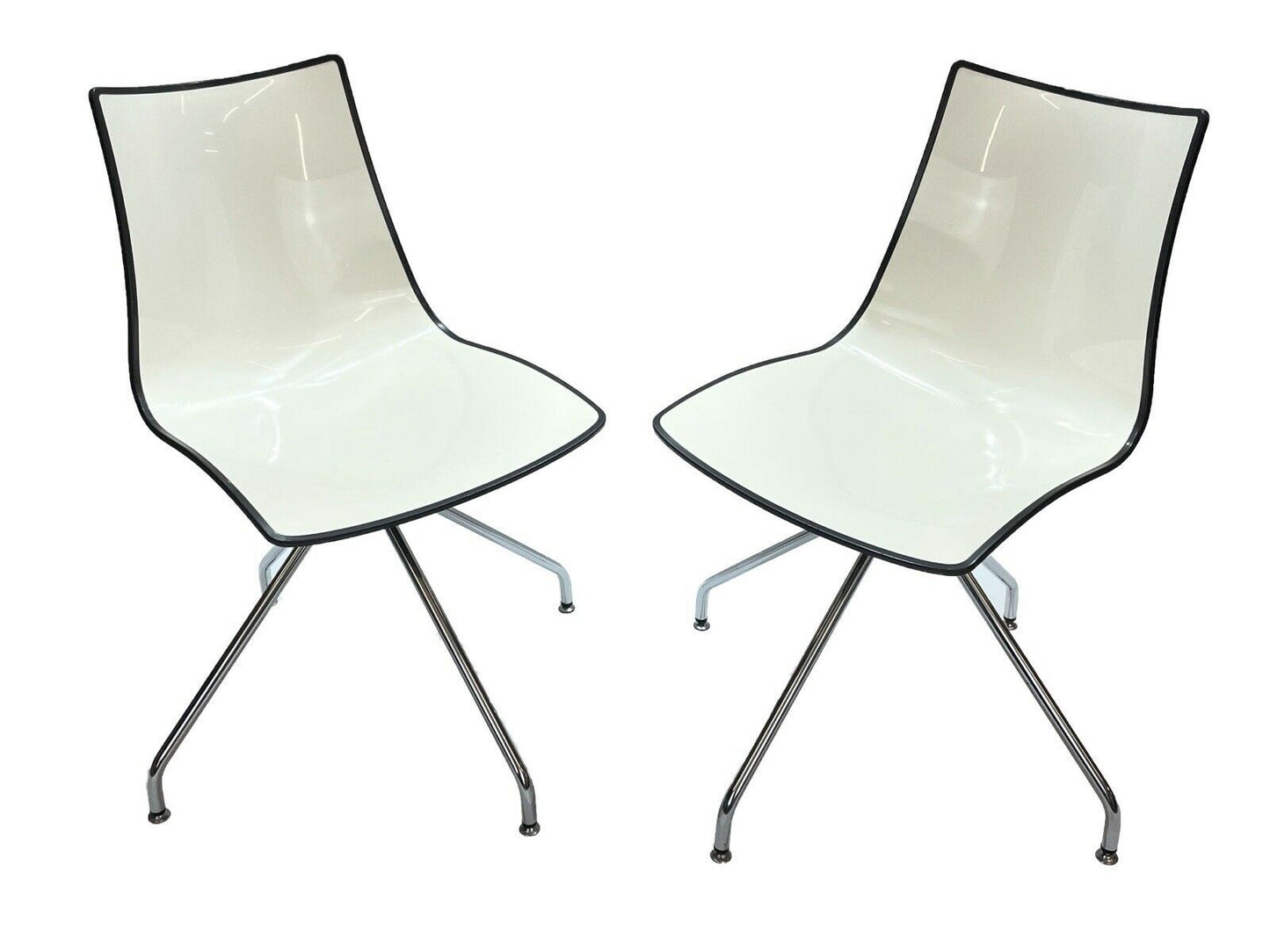 Scab Zebra, Revolving Dining Chairs And Associated Table