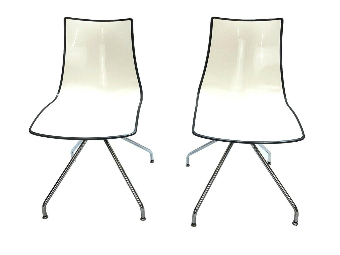 Scab Zebra, Revolving Dining Chairs And Associated Table