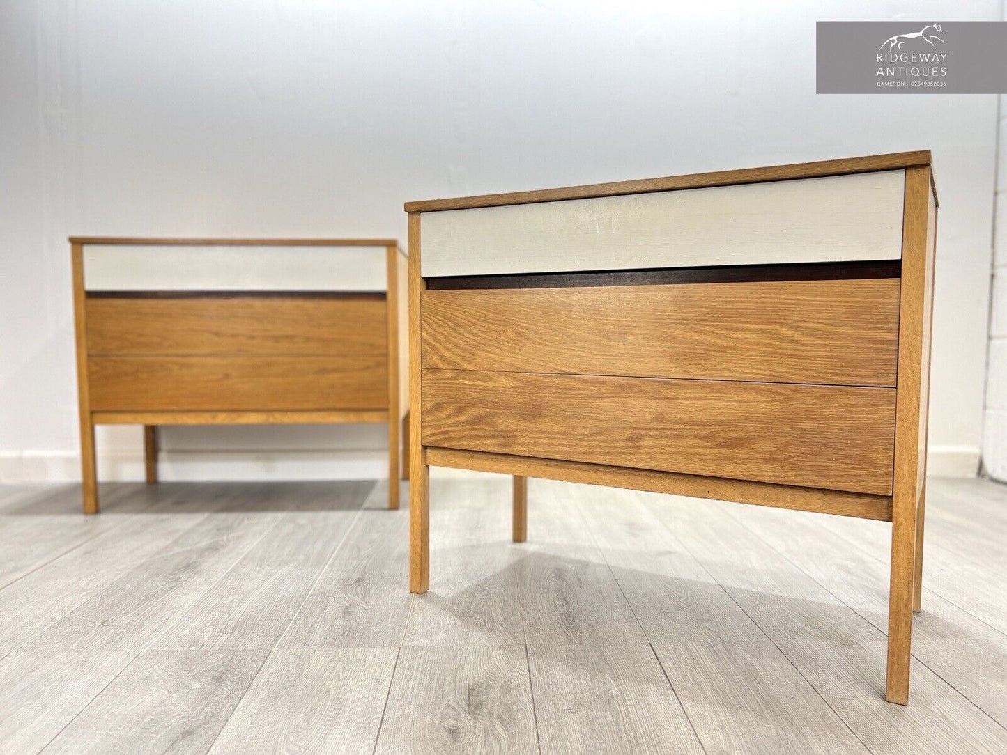 Pair of G Plan Young Ideas Mid Century Oak Chests of Drawers