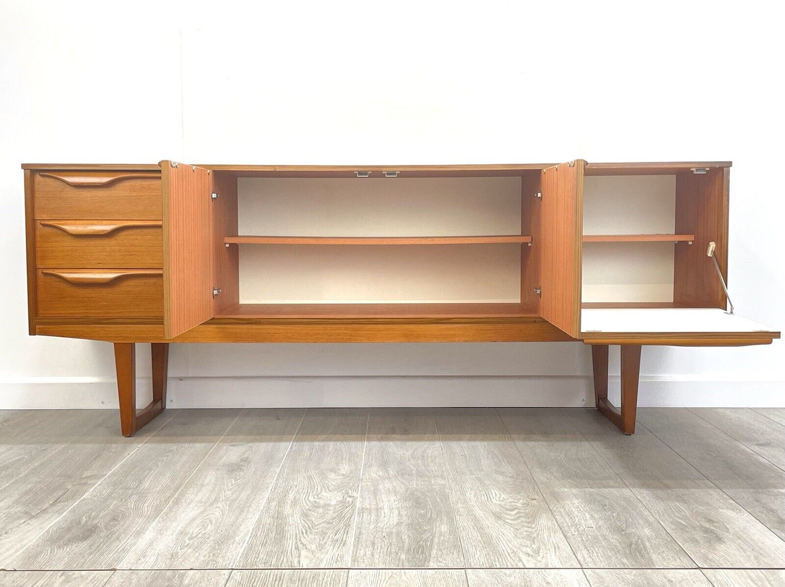 A Mid Century, Vintage Veneered Sideboard  in The Dunvegan Style