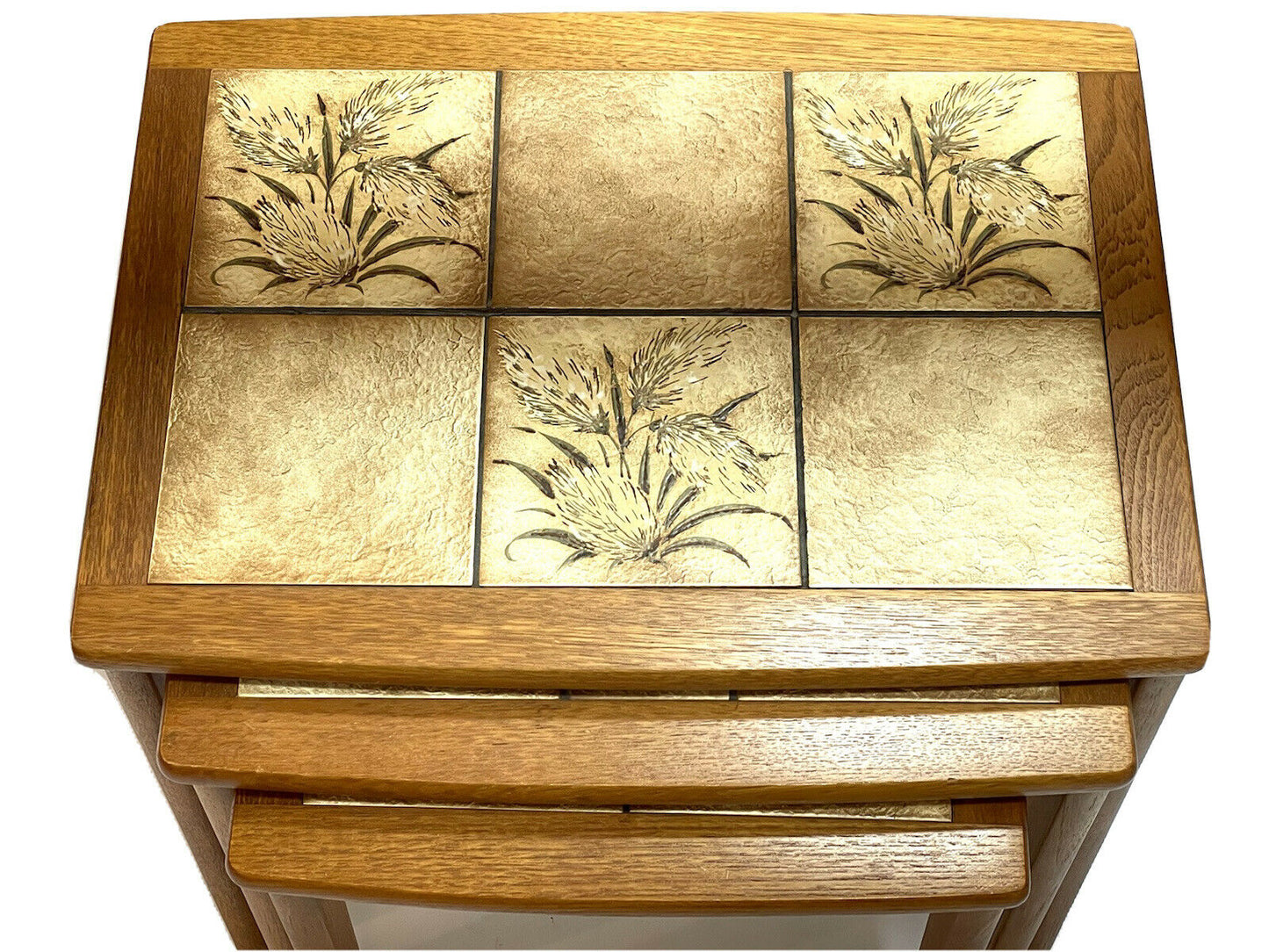 BRDR. Furbo, Danish, Mid-Century Nest Of Teak Tiled Tables