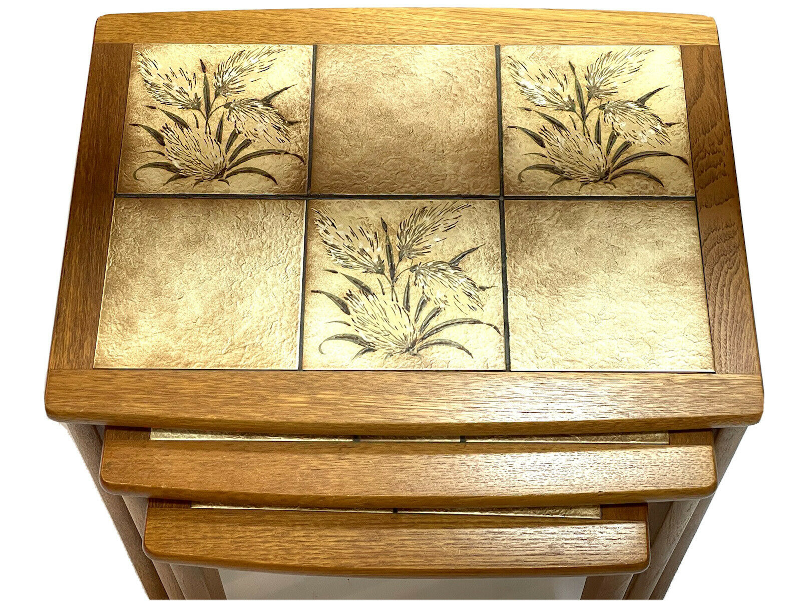 BRDR. Furbo, Danish, Mid-Century Nest Of Teak Tiled Tables
