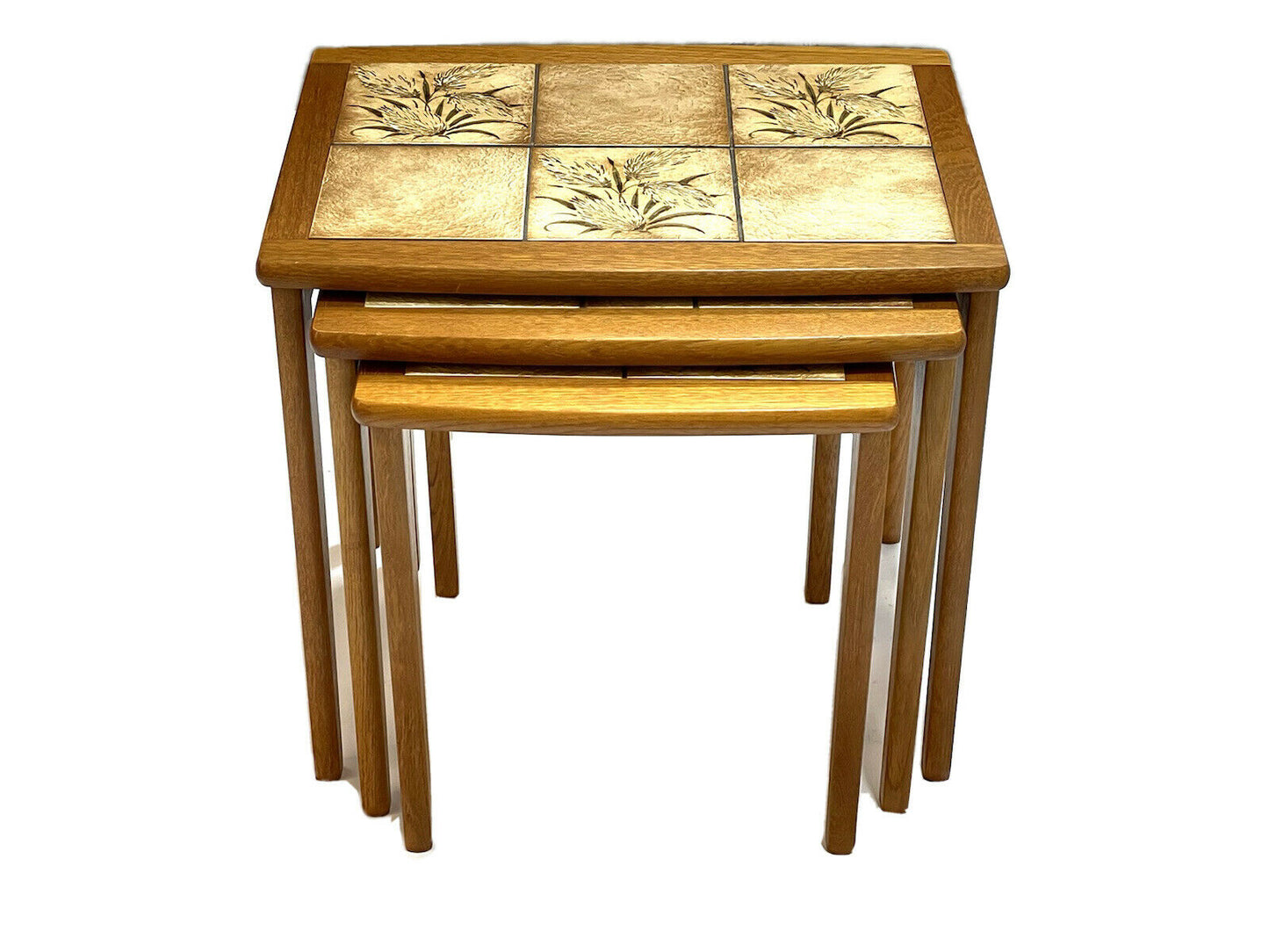 BRDR. Furbo, Danish, Mid-Century Nest Of Teak Tiled Tables