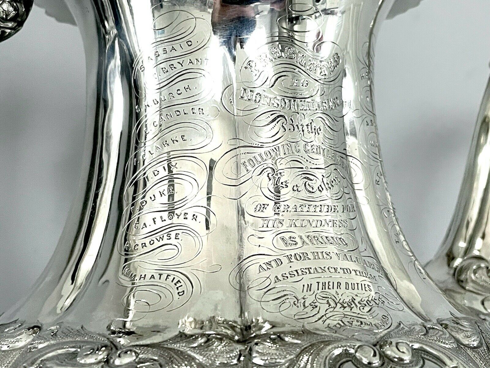 Silver Ornate Teapot By Samuel Haynes & Dudley Carter, London 1847 - 984g