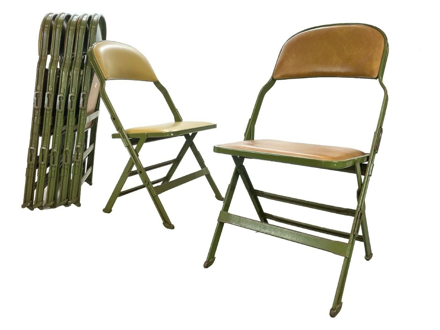 Sandler Seating -  Green Metal & Cushioned Folding Chairs - 16 Available