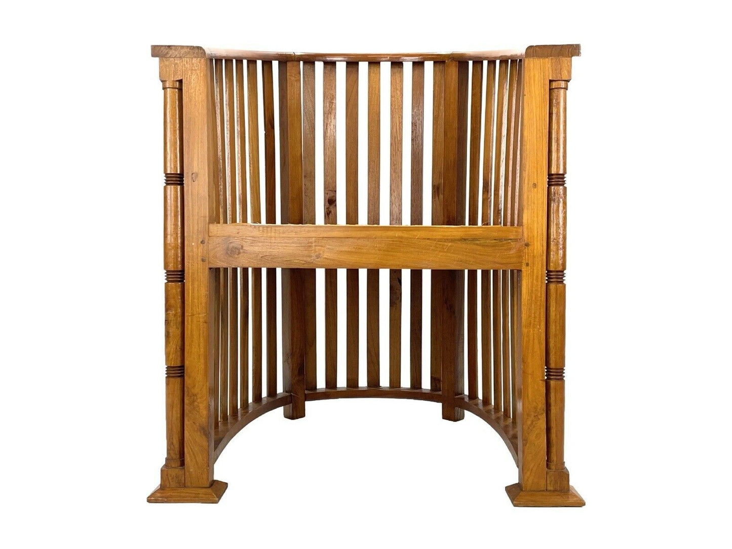 Arts And Crafts, Oak And Cane Barrel Chair
