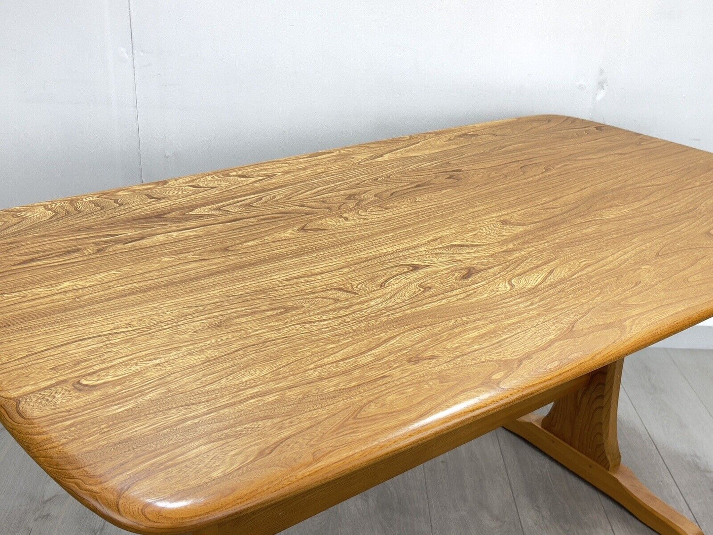 Ercol Model 822, Mid Century Elm Plank Dining Table