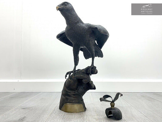 Bronze Falcon, Perched Upon a Falconers Glove - In The Manner of Gallo