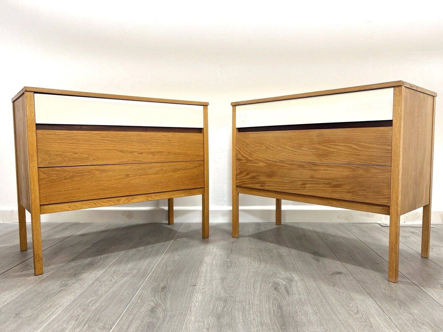 Pair of G Plan Young Ideas Mid Century Oak Chests of Drawers