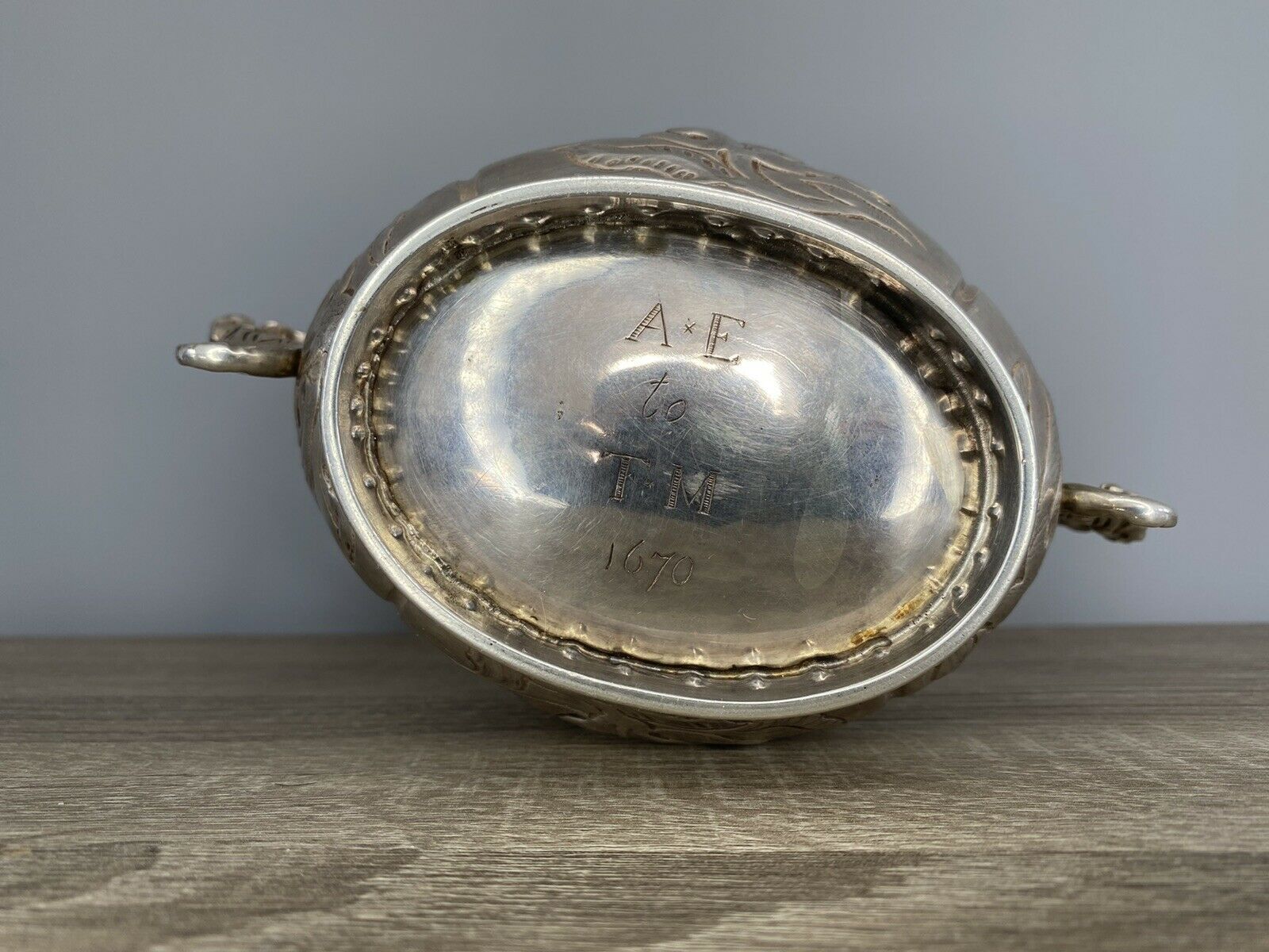 English 17th Century, Charles II Silver Bowl/Porringer