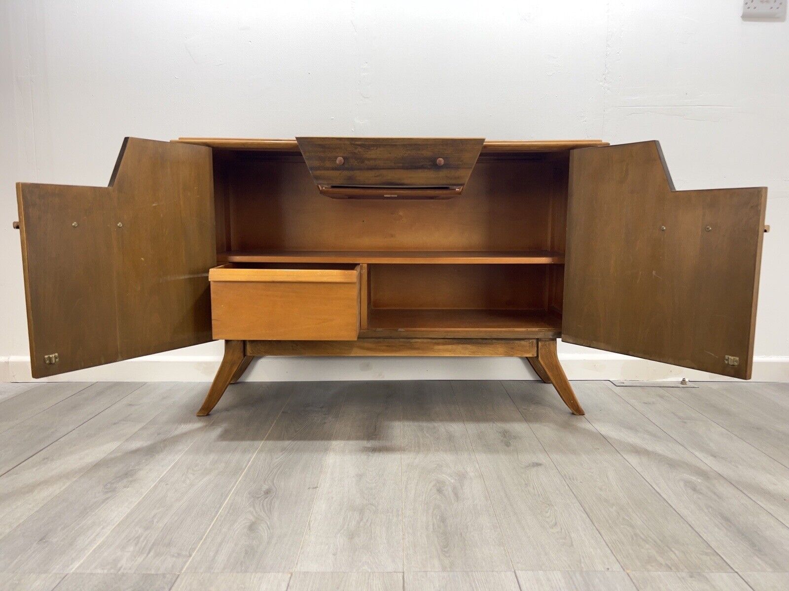 A Mid Century, Unusual Walnut / Zebra Sideboard