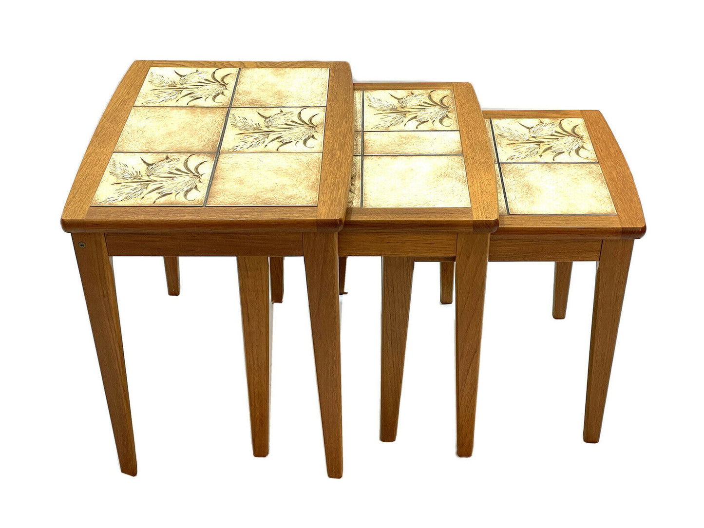 BRDR. Furbo, Danish, Mid-Century Nest Of Teak Tiled Tables