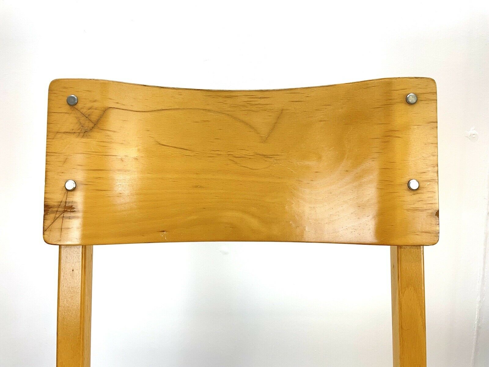 Vintage Plywood Stacking Adult Size School Chairs - 8 Available