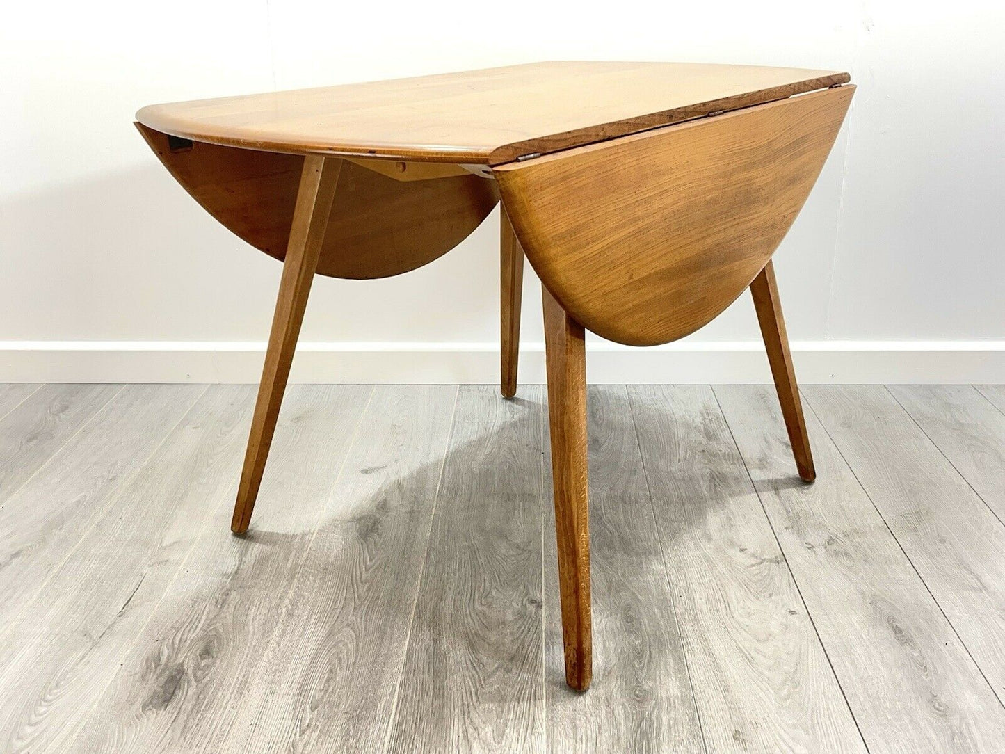Ercol Model 384, Retro Drop Leaf Oval Dining Table