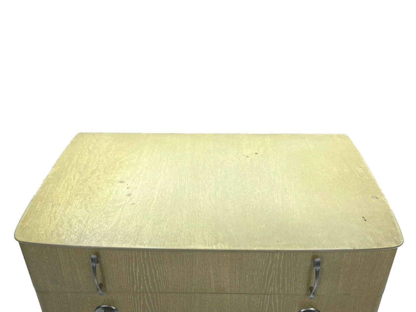 Mid Century, 1960's, 3 Drawer Taupe Coloured Veneer, Chest Of Drawers