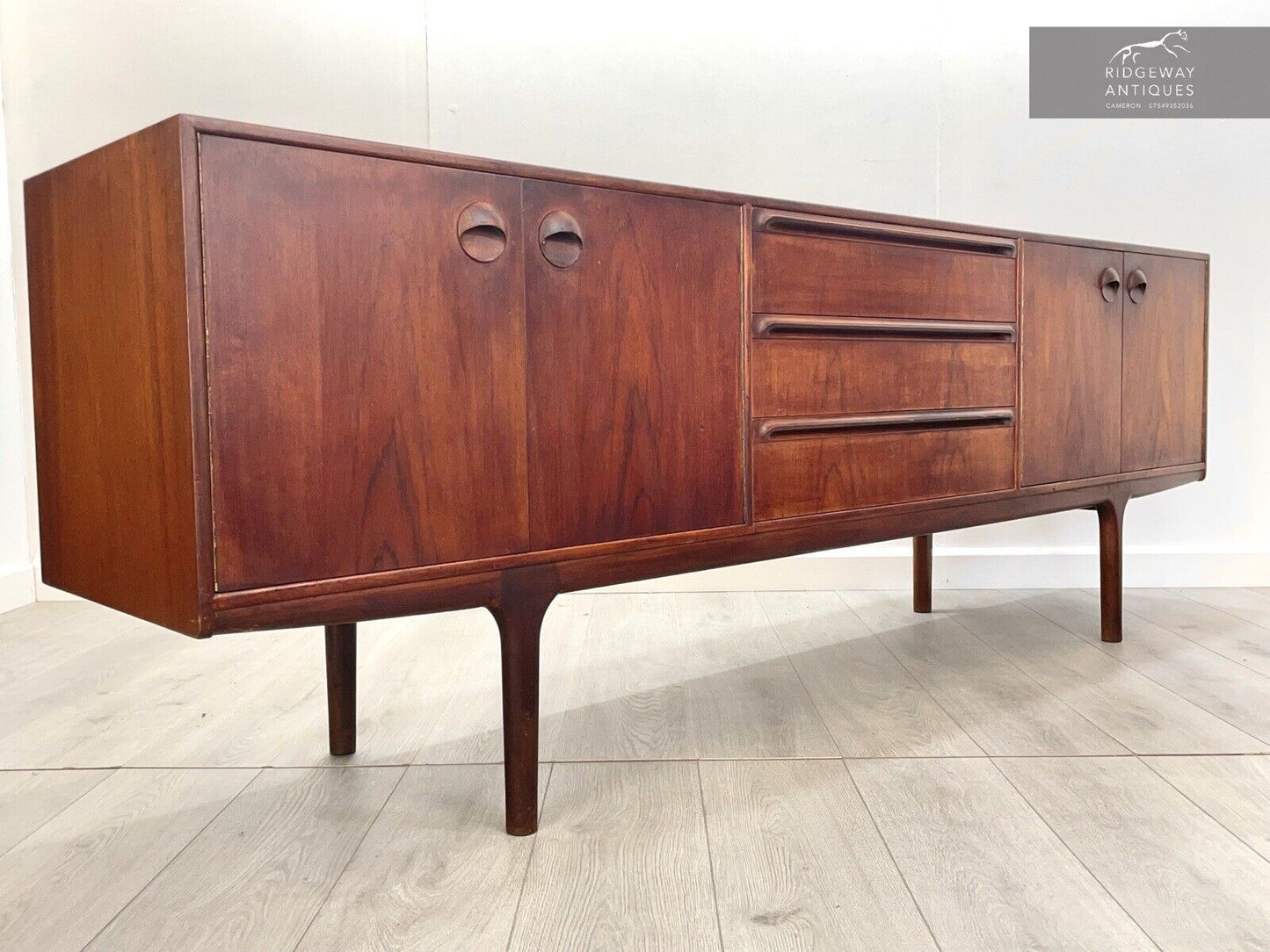 Mcintosh Dunfermline, Mid Century Red Mahogany Sideboard