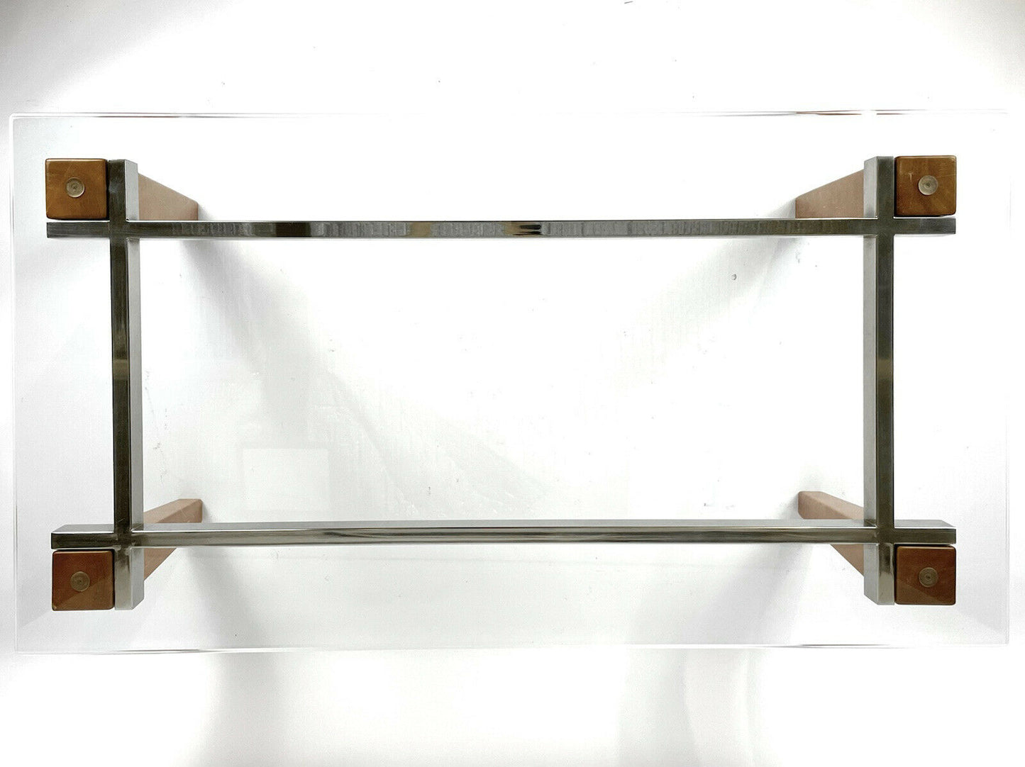 A Modern, Teak, Chrome & Glass Coffee Table