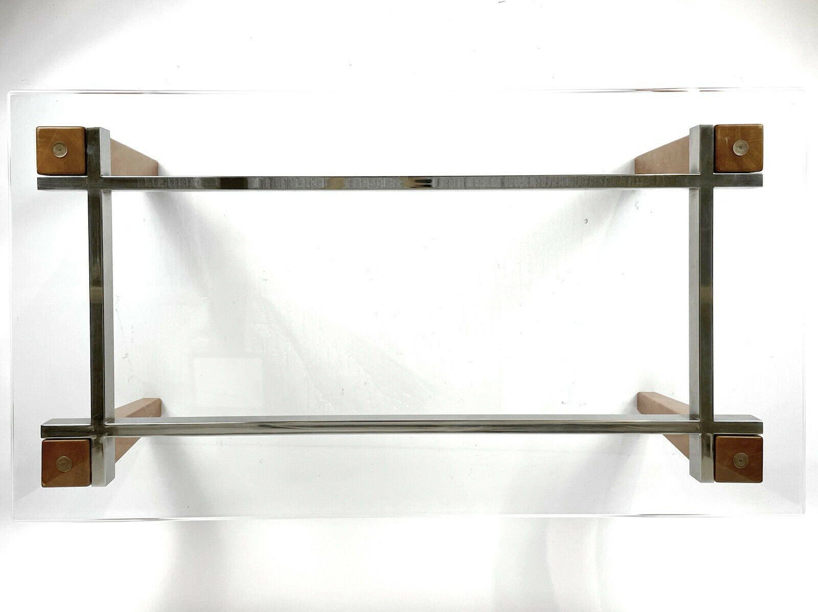 A Modern, Teak, Chrome & Glass Coffee Table