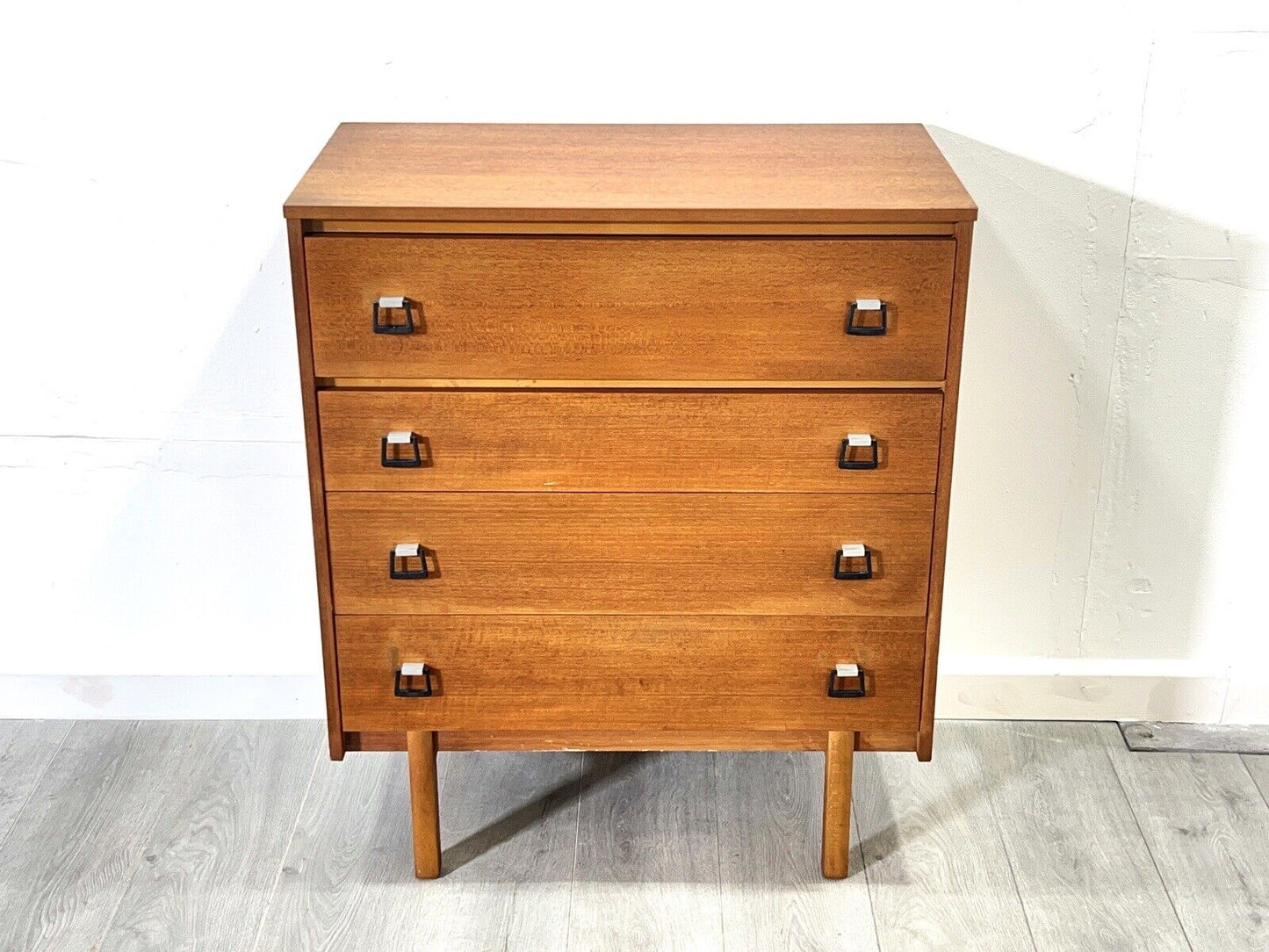Symbol, Mid Century Teak Chest of 4 Drawers