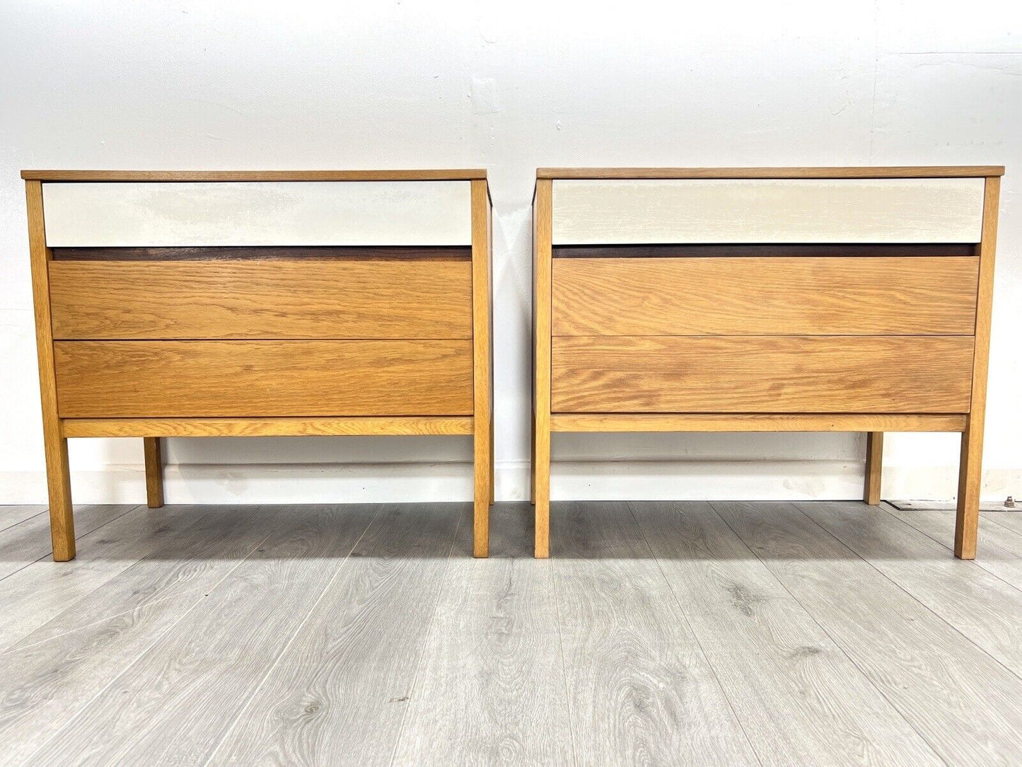 Pair of G Plan Young Ideas Mid Century Oak Chests of Drawers