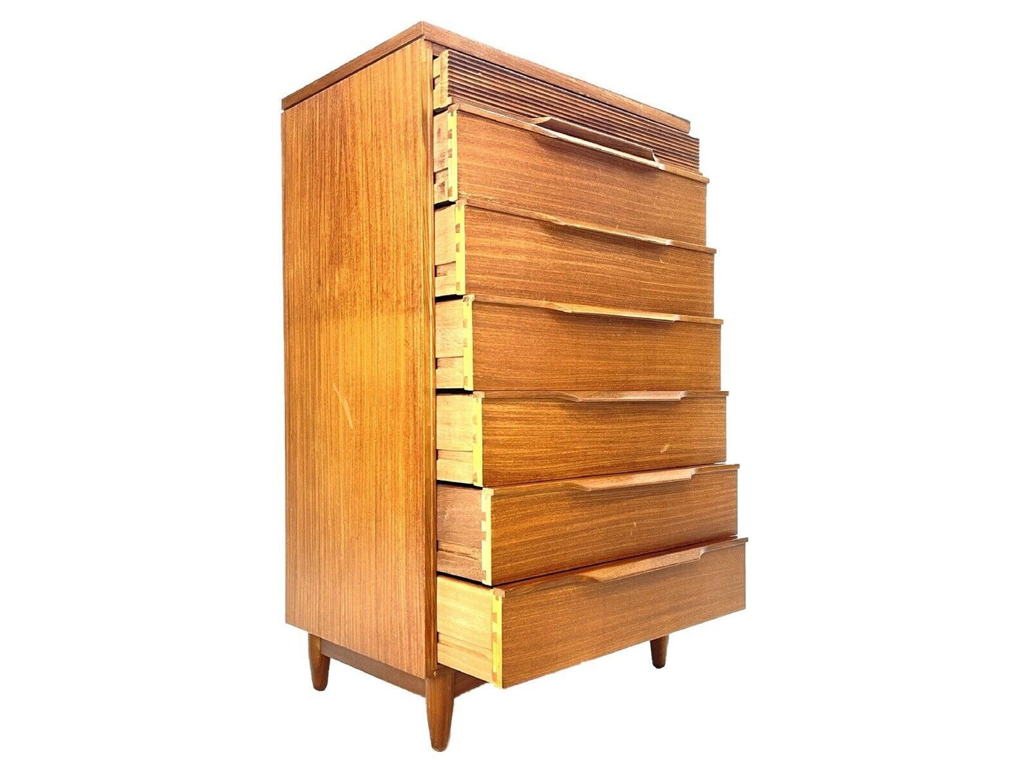 White & Newton, MCM / Retro Teak Tallboy / Chest Of Drawers (7 Drawer)