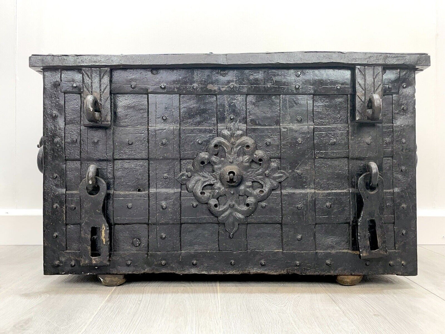 17th Century, Wrought Iron Strong Box / Armada Chest