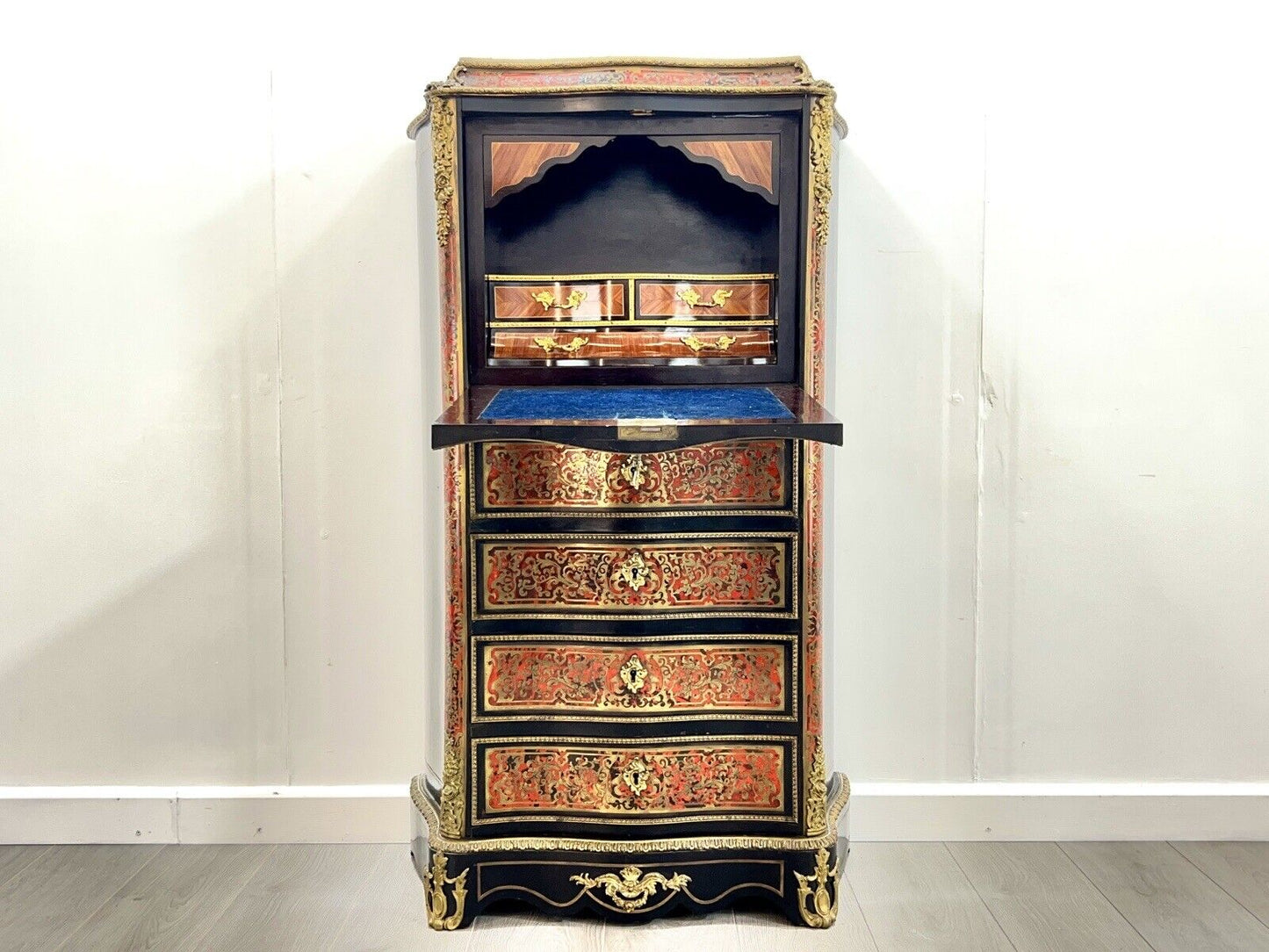 Late 19th Century, Louis XV Style, French Boulle Secretaire