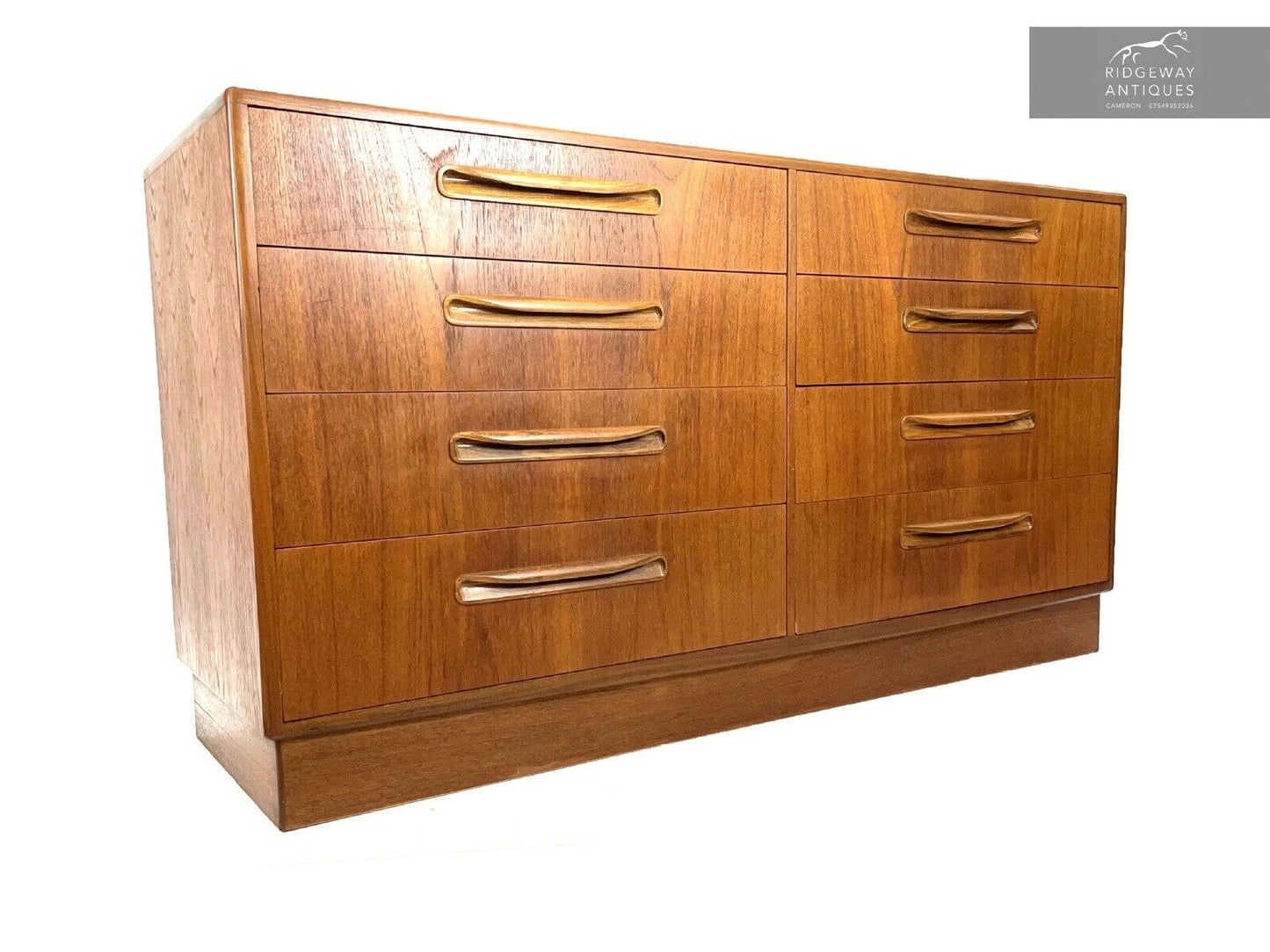 G Plan Fresco, Mid Century Modern, Bank Of 8 Drawers / Chest Of Drawers