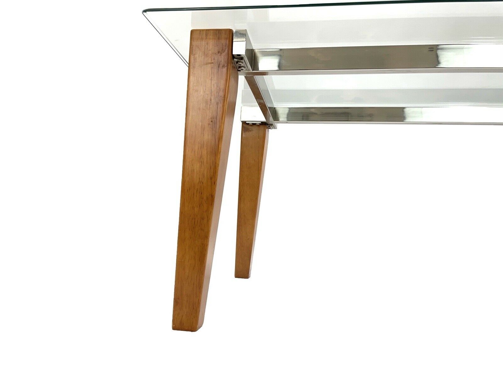 A Modern, Teak, Chrome & Glass Coffee Table