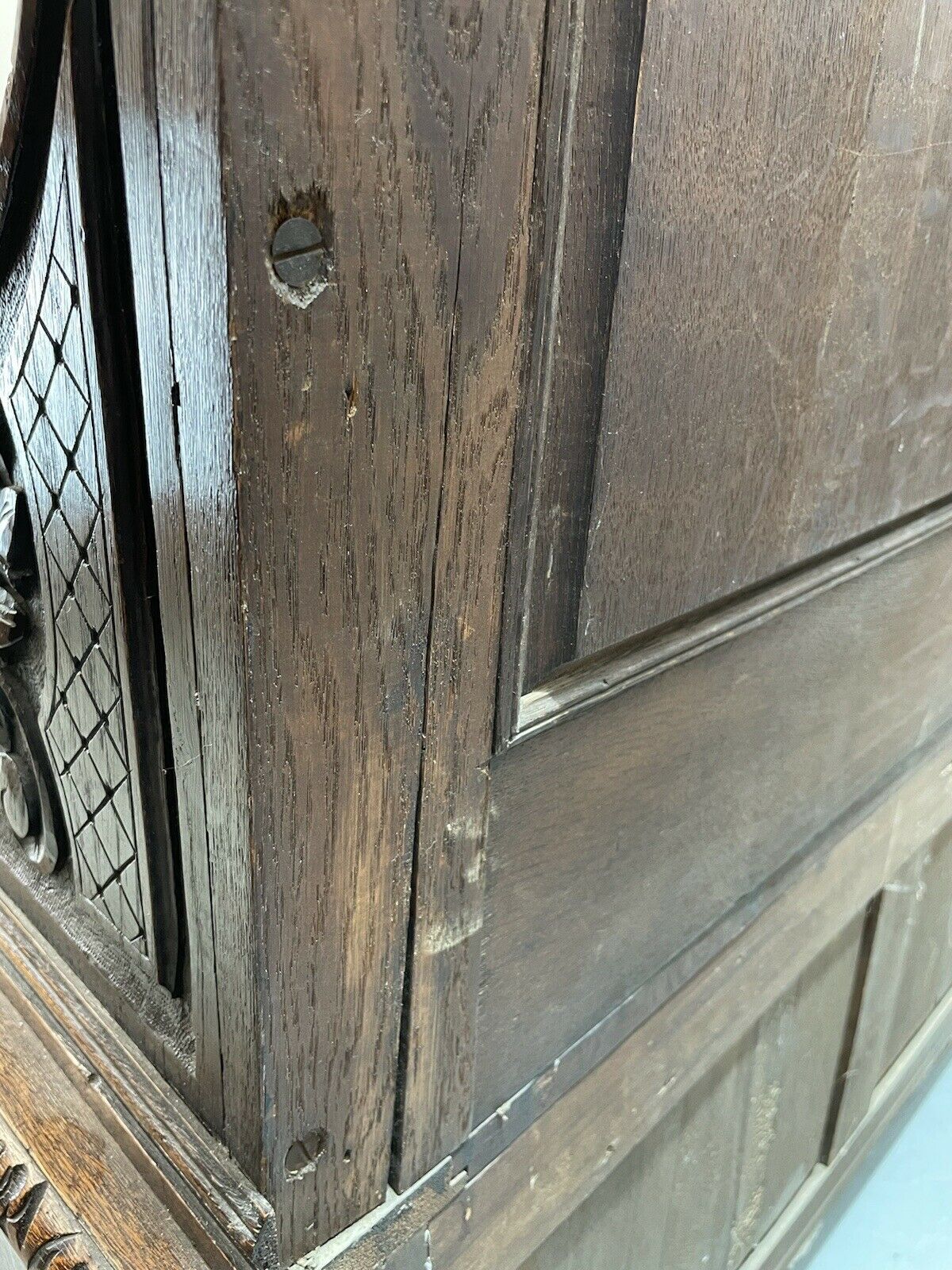 A Carved, 19th Century, Flemish Style, Oak Bench / Settle
