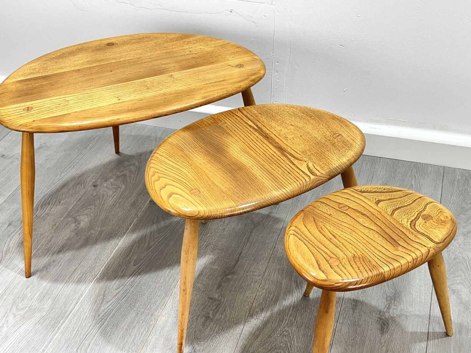 Ercol Pebble (Model 354), Mid Century Nest of Tables